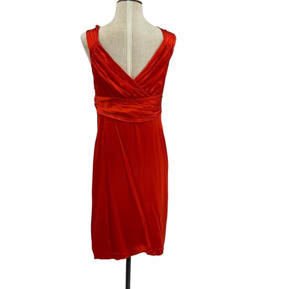 Roberto Cavalli Dress Slip Silk Empire Sleeveless Orange Size 44 US 8 - Picture 9 of 14
